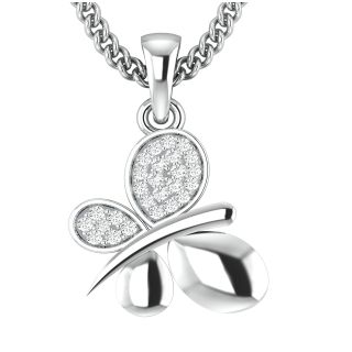 Stylish Butterfly Diamond Pendant